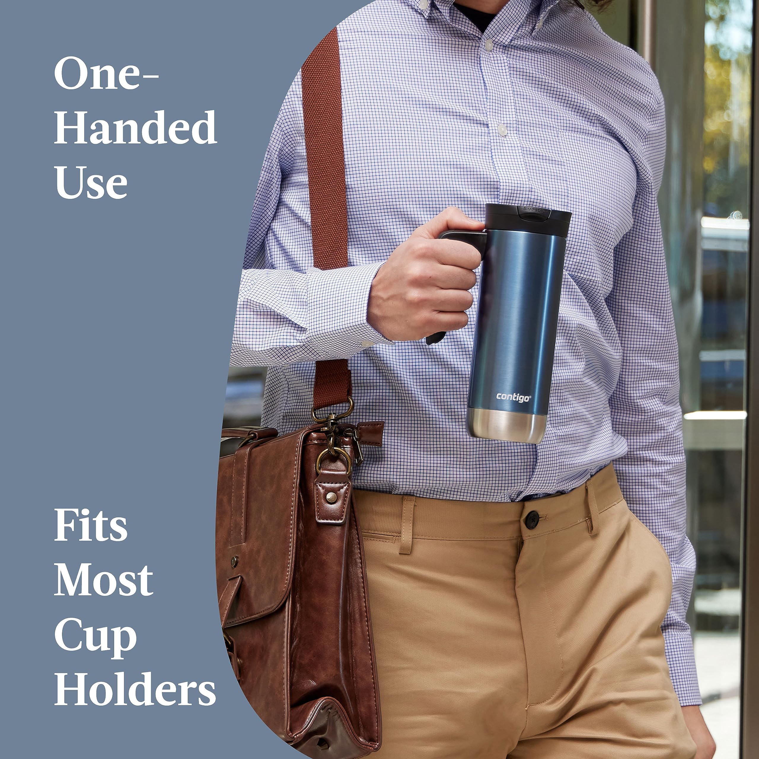 Contigo Superior 2.0 Leak-Proof Insulated Stainless Steel Travel Mug With Handle, 20Oz., Dark Ice